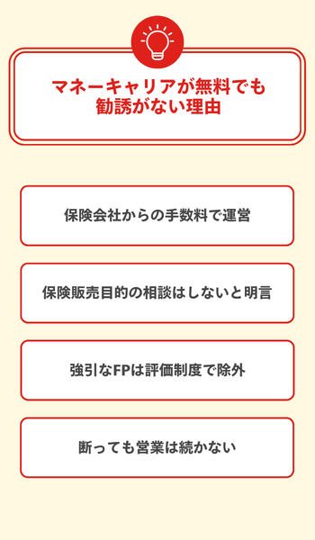 大見出し直下画像 マネーキャリアが無料でも勧誘がない理由